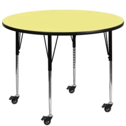 Flash Furniture Mobile 48'' Round Thermal Laminate Activity Table - Standard Height Adjustable Legs -Barbie Store GUEST 6f5cb804 7baa 4a10 a306 67d37c523418
