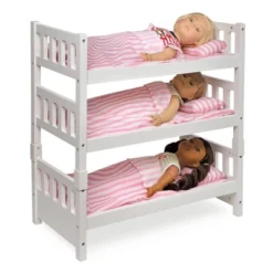 Badger Basket 1-2-3 Convertible Doll Bunk Bed With Bedding - Pink/Stripe -Barbie Store GUEST 6f6e7d72 9a9b 487f 9c81 f341dceefaa5
