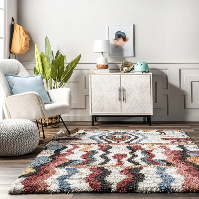 NuLOOM Henley ZigZag Kids Shag Area Rug 9 NuLOOM Henley ZigZag Kids Shag Area Rug - Image 7