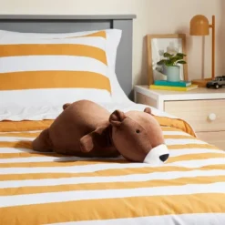 Bear Weighted Plush Kids' Throw Pillow Brown - Pillowfort™