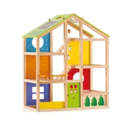 Hape Wooden All Season/4 Season 6 Tier Unfurnished Dollhouse Kids Play House For Children Ages 3 Years And Up, Multicolored -Barbie Store GUEST 7103d504 7733 48c0 852a 82d1093b2485