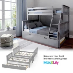 Max & Lily Twin Over Full Bunk Bed With Trundle Bed -Barbie Store GUEST 7107b11a 0578 4ef4 84f0 e67a56392a17