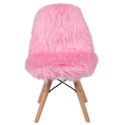Emma And Oliver Kids Shaggy Dog Accent Chair - Desk Chair - Playroom Chair -Barbie Store GUEST 71168ee6 4996 415b 9ba5 b5972be327be