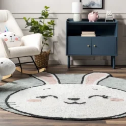 NuLOOM Vera Bunny Machine Washable Kids Area Rug 17 NuLOOM Vera Bunny Machine Washable Kids Area Rug -Barbie Store GUEST 712e73c5 2c9f 4a2e 8443 1e8e3560b032