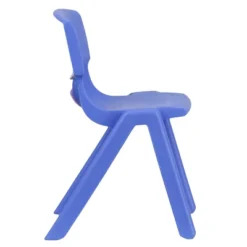 Flash Furniture 4 Pack Blue Plastic Stackable School Chair With 13.25'' Seat Height -Barbie Store GUEST 740dabc8 f412 4a79 9d20 6ec217fd903d
