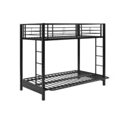 Twin Over Futon Analise Metal Bunk Bed Black - Saracina Home 11 Twin Over Futon Analise Metal Bunk Bed Black - Saracina Home -Barbie Store GUEST 74e2d72d ba1e 41f2 80bc 6da6082dff35