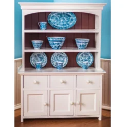 The Queen's Treasures 18 Inch Doll Wooden Farmhouse Cupboard Dish Hutch -Barbie Store GUEST 75027fb9 3d97 4d5d 835d 629708c0d870