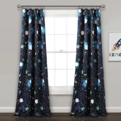 Universe Room Darkening Window Curtain Panels Navy - Lush Décor -Barbie Store GUEST 7607c40a 864a 42e5 9e24 0a98ad19b912