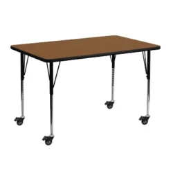 Flash Furniture Mobile 24''W X 48''L Rectangular HP Laminate Activity Table - Standard Height Adjustable Legs -Barbie Store GUEST 776190cf bcd8 44b0 a199 459bd4cd41c5