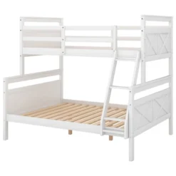 Twin Over Full Bunk Bed With Ladder And Safety Guardrail-ModernLuxe -Barbie Store GUEST 776c2964 35a4 461e 844a 4a953883d51c