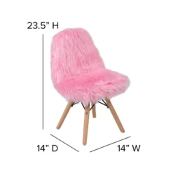 Emma And Oliver Kids Shaggy Dog Accent Chair - Desk Chair - Playroom Chair -Barbie Store GUEST 77b57820 8cb5 41c8 9266 96a954350c99