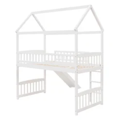 Twin Size Loft House Bed With Slide-ModernLuxe -Barbie Store GUEST 7aa3c890 ac3a 41ee a95a 57fea89fda95