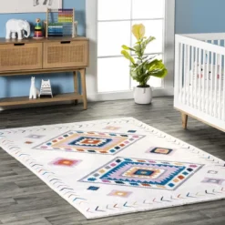 NuLOOM Marj Southwestern Kids Machine Washable Area Rug