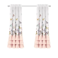 2pc Flutter Butterfly Window Curtain Set Pink - Lush Décor 11 2pc Flutter Butterfly Window Curtain Set Pink - Lush Décor -Barbie Store GUEST 7d0df101 7c22 45de 9c13 35be28f9468a