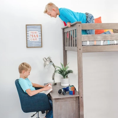 Max & Lily Twin High Loft Bed With Bookcase And Desk 4 Max & Lily Twin High Loft Bed With Bookcase And Desk - Image 2