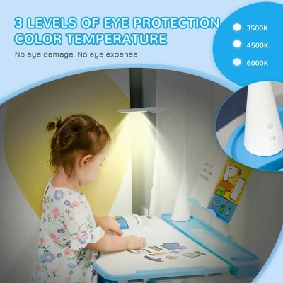 Qaba Kids Table And Chair Set, Activity Desk With USB Lamp, Storage Drawer For Study, Activities, Arts, Or Crafts 8 Qaba Kids Table And Chair Set, Activity Desk With USB Lamp, Storage Drawer For Study, Activities, Arts, Or Crafts - Image 6