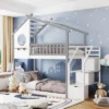 House Shape Twin-Over-Twin Double Bunk Bed With Storage Stairs - ModernLuxe -Barbie Store GUEST 7fc2f8bd 30f4 4a1b a8be 96a157a1fe1f