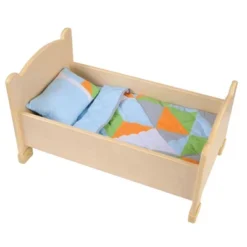 Kaplan Early Learning Wooden Doll Bed With Bedding -Barbie Store GUEST 8045e41c 0147 4250 8d13 bfebcfd89b35