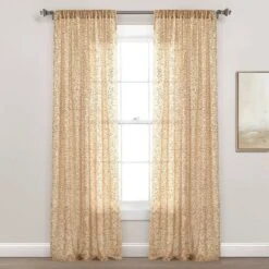 52"x84" Ballgown Glam Sparkle Sequins Window Curtain Panel - Lush Décor -Barbie Store GUEST 8300e126 dfd2 4688 ae28 b0c19b7b4a7a