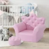 Qaba Kids Sofa Set, Children's Upholstered Sofa With Footstool, Princess Sofa With Diamond Decoration, Baby Sofa Chair For Toddlers, Girls, Pink 2 Qaba Kids Sofa Set, Children's Upholstered Sofa With Footstool, Princess Sofa With Diamond Decoration, Baby Sofa Chair For Toddlers, Girls, Pink -Barbie Store GUEST 83324191 682a 4699 90b9 e407ed3d3fff
