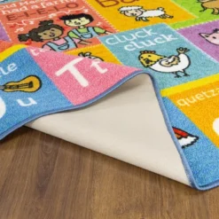 KC CUBS Boy & Girl Kids ABC Alphabet W/ Animals & Sounds Educational Learning & Fun Game Play Nursery Bedroom Classroom Rug Carpet -Barbie Store GUEST 8452f746 e4da 48c6 9ec3 aa67ff063f55