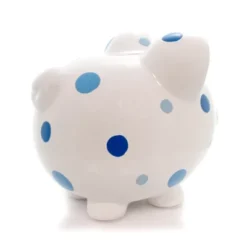 Bank Blue Multi Dot Bank - 1 Bank 7.75 Inches - Polka Piggy Money Saving - 3606Bl - Ceramic - Blue -Barbie Store GUEST 846c2def cb55 47ce bee0 e32a17fa1937