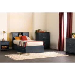Twin Asten Mates Bed With 3 Drawers Blueberry - South Shore -Barbie Store GUEST 848c8fef 2bb1 454e bc15 28964f933999
