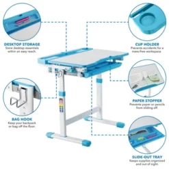 Mount-It! Kids Desk And Chair Set | Height Adjustable Ergonomic Children's School Workstation With Storage Drawer | Blue 12 Mount-It! Kids Desk And Chair Set | Height Adjustable Ergonomic Children's School Workstation With Storage Drawer | Blue -Barbie Store GUEST 86906977 9fe5 418b 9fde 033e8ce04c66