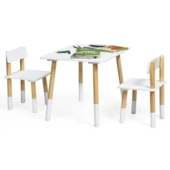 Costway Kids Wooden Table & 2 Chairs Set Children Activity Table Set 18 Costway Kids Wooden Table & 2 Chairs Set Children Activity Table Set -Barbie Store GUEST 870d51b7 341f 4f39 b189 fc6ee4b68087