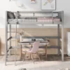 Twin Size Wood Loft Bed With Ladder-ModernLuxe -Barbie Store GUEST 872fff01 a656 459e 97c8 d3d5aaac33a7