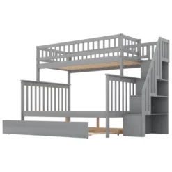 Twin Over Full Bunk Bed With Trundle Bed And Staircase-ModernLuxe 16 Twin Over Full Bunk Bed With Trundle Bed And Staircase-ModernLuxe -Barbie Store GUEST 8aad3343 c6a7 4df0 9d08 840fed7478d4