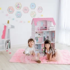 Teamson Kids 'Wonderland' Children's 2 In 1 Doll House & Play Kitchen TD-12515P -Barbie Store GUEST 8abe9936 d23b 445d 8241 28670f4ebd5a