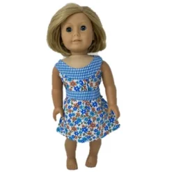 Size 12 Matching Girl And Doll Blue Flower Sundress -Barbie Store GUEST 8aec428f 1b13 4340 a985 3adda35a23da