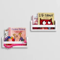 2pk Kids' 10" Floating Wall Mount Bookshelf Set White - RiverRidge Home 21 2pk Kids' 10" Floating Wall Mount Bookshelf Set White - RiverRidge Home -Barbie Store GUEST 8b353deb c435 49e3 945b 53a50b64a006