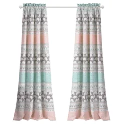Elephant Striped Window Curtain Panels - Lush Décor -Barbie Store GUEST 8c18f77f 5335 4470 828c 9a2f6ee62214
