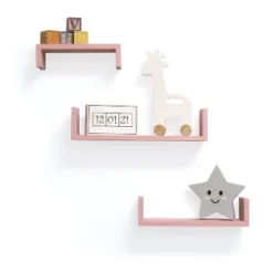 Set Of 3 Picture Ledge Shelf For Kids' Room Pink - InPlace -Barbie Store GUEST 8d6ed0f6 a797 4ee5 9a24 9890c334d50a