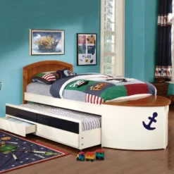 Twin Collindale Boat Design Kids' Bed With Trundle White/Oak - MiBasics 10 Twin Collindale Boat Design Kids' Bed With Trundle White/Oak - MiBasics -Barbie Store GUEST 8db67bee af28 468c bc7a df7e3fb01b90