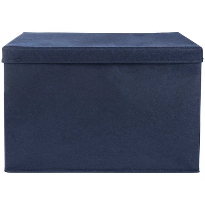 Sammy & Lou Printed Felt Toy Chest - Navy 4 Sammy & Lou Printed Felt Toy Chest - Navy - Image 2