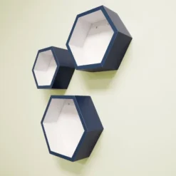 8" X 10" X 12" Set Of 3 Hexagon Shelves For Kids' Room - InPlace -Barbie Store GUEST 90240315 6b37 4c1b a4d5 a39923a1c648