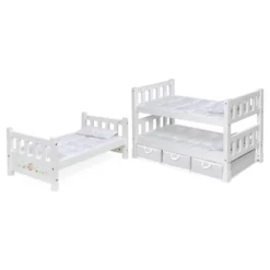 Badger Basket 1-2-3 Convertible Doll Bunk Bed With Bedding And Baskets - White Rose 13 Badger Basket 1-2-3 Convertible Doll Bunk Bed With Bedding And Baskets - White Rose -Barbie Store GUEST 9243b43d ff46 4e9a 892f 256c2d943f34