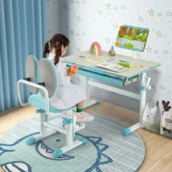 Costway Height-Adjustable Kids Desk Children Study Table With Tilt Desktop & Book Stand Blue/Pink 14 Costway Height-Adjustable Kids Desk Children Study Table With Tilt Desktop & Book Stand Blue/Pink -Barbie Store GUEST 9273087c 1ed2 452b ad41 930c7527f4fa