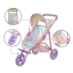 Olivia's Little World Baby Doll Jogging Stroller Buggy Iridescent Color OL-00016 -Barbie Store GUEST 94533775 e64b 4c28 8b0d 4b30f8a21528