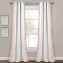 40"x84" Kids' Block Border 100% Lined Grommet Blackout Single Window Curtain Panel - Lush Décor -Barbie Store GUEST 94af23bb 1423 4920 89ef 0eef571dd944