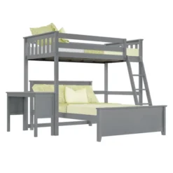 Max & Lily L-Shaped Twin Over Full Bunk Bed With Desk -Barbie Store GUEST 9692297b 307c 4e45 8456 5d1c1a1b881e