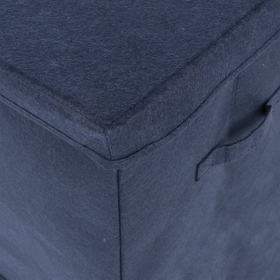 Sammy & Lou Printed Felt Toy Chest - Navy 5 Sammy & Lou Printed Felt Toy Chest - Navy - Image 3