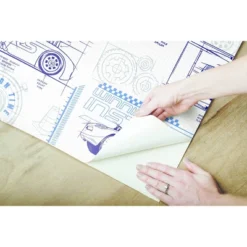 Disney Pixar Cars Schematic Peel And Stick Wallpaper Blue - RoomMates -Barbie Store GUEST 9756311c a9d2 4a4f a14a d448a99ae2d0