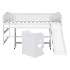 Low Study Loft Bed With Rolling Portable Desk And Chair - ModernLuxe -Barbie Store GUEST 97603b60 da54 4c00 aaf1 4c9a8982a78c