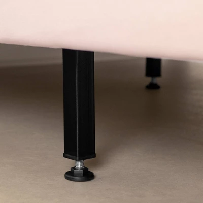 Maliza Upholstered Complete Platform Bed Pale Pink - South Shore 4 Maliza Upholstered Complete Platform Bed Pale Pink - South Shore - Image 2