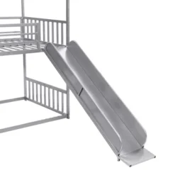 Twin Over Twin Metal Bunk Bed House Bed With Slide And Staircase-ModernLuxe -Barbie Store GUEST 98924ff3 98ab 4dff 8388 57a8af705500