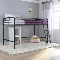 Adeline Junior Metal Loft Bed Black - Room & Joy -Barbie Store GUEST 995cec60 4cc1 4656 bb18 aa37d25c950f